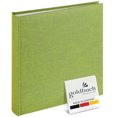 Goldbuch 24805 Fotoalbum Summertime Trend, 25 x 25 cm, fotokniha s 60 bílými stranami a oddělovacími listy z pergamenu, fotoalbum ze lnu, upomínkové album, světle zelená Goldbuch 24805 Fotoalbum Summertime Trend, 25 x 25 cm, fotokniha s 60 bílými stranami a oddělovacími listy z pergamenu, fotoalbum ze lnu, upomínkové album, světle zelená