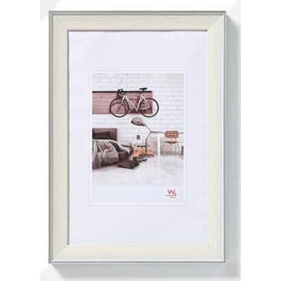 walther design Rám obrazu krémový 30 x 40 cm se stříbrnou vnější hranou, Bohemian designový rám EN040C walther design Rám obrazu krémový 30 x 40 cm se stříbrnou vnější hranou, Bohemian designový rám EN040C