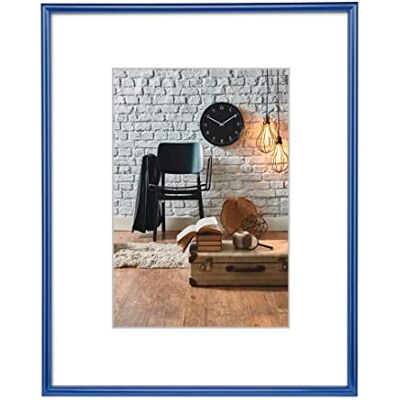 Hama Rámeček Sevilla DIN A3 (29,7 x 42 cm) (fotorámeček s papírovou paspartou 18 x 24 cm, rám z nerozbitného plastu Sklo k zavěšení) modrý Hama Rámeček Sevilla DIN A3 (29,7 x 42 cm) (fotorámeček s papírovou paspartou 18 x 24 cm, rám z nerozbitného plastu Sklo k zavěšení) modrý