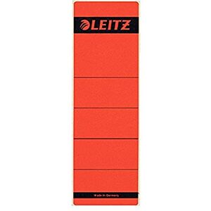 Leitz Zadní štítek samolepicí pro pořadače standardní a tvrdé lepenky, 10 kusů, šířka hřbetu 80 mm, krátký a široký formát, 62 x 192 mm, papír, červená, 16420025 Leitz Zadní štítek samolepicí pro pořadače standardní a tvrdé lepenky, 10 kusů, šířka hřbetu 80 mm, krátký a široký formát, 62 x 192 mm, papír, červená, 16420025