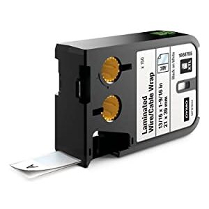 Dymo XTL laminovaný kabelový štítek vinyl samolaminovací 21 x 39 mm 150 etiket černé na bílé Dymo XTL laminovaný kabelový štítek vinyl samolaminovací 21 x 39 mm 150 etiket černé na bílé