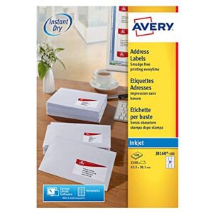 Avery J8160-100 Etikety pro inkoustové tiskárny balení se 100 listy bílé Avery J8160-100 Etikety pro inkoustové tiskárny balení se 100 listy bílé