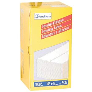 Avery 3433 Frankier-Etiketten (Papier matt, 1.000 Etiketten, 163 x 43 mm) 1 Pack weiß Avery 3433 Frankier-Etiketten (Papier matt, 1.000 Etiketten, 163 x 43 mm) 1 Pack weiß