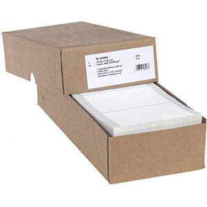 Herma 8203 počítačové etikety nekonečně perforované, 101,6 x 73,8 mm, 1pólové, 2000 kusů, samolepicí, nekonečné etikety s okrajem vodicího otvoru, matné, prázdné papírové počítačové etikety, bílé Herma 8203 počítačové etikety nekonečně perforované, 101,6 x 73,8 mm, 1pólové, 2000 kusů, samolepicí, nekonečné etikety s okrajem vodicího otvoru, matné, prázdné papírové počítačové etikety, bílé