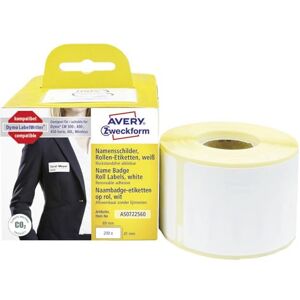 Avery AS0722560 Dymo LabelWriter jmenovky kompatibilní se S0722560 (41 x 89 mm, 1 role 200 samolepek se jménem, samolepicí, pro LW Dymo tiskárna štítků/popisovací zařízení/páska na štítky) Avery AS0722560 Dymo LabelWriter jmenovky kompatibilní se S0722560 (41 x 89 mm, 1 role 200 samolepek se jménem, samolepicí, pro LW Dymo tiskárna štítků/popisovací zařízení/páska na štítky)