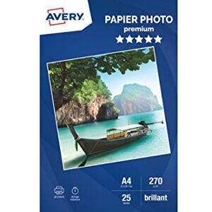 Avery Fotopapír 2739, lesklý, A4, 270 g/m², 25 listů Avery Fotopapír 2739, lesklý, A4, 270 g/m², 25 listů