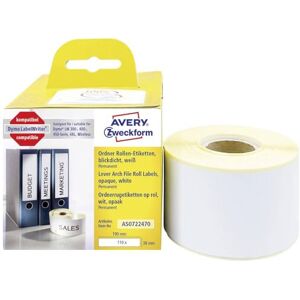 Avery AS0722470 Dymo LabelWriter štítky na pořadače úzké, kompatibilní se S0722470 (38 x 190 mm, 1 role 110 štítků na hřbetu, samolepicí, absolutně neprůhledné, tiskárna štítků Dymo Avery AS0722470 Dymo LabelWriter štítky na pořadače úzké, kompatibilní se S0722470 (38 x 190 mm, 1 role 110 štítků na hřbetu, samolepicí, absolutně neprůhledné, tiskárna štítků Dymo