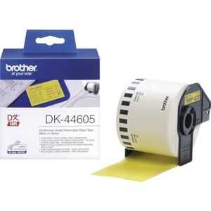 Brother Originální DK44605 nekonečné etikety papír černý na žluté, jedna velikost Brother Originální DK44605 nekonečné etikety papír černý na žluté, jedna velikost