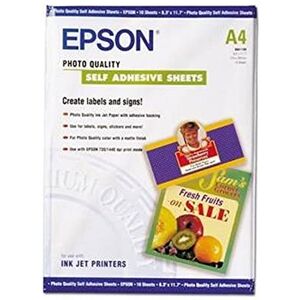 Epson C13S041106 Self-adhesive Photo Paper Inkjet 167 g/m2 A4 balení 10 listů Epson C13S041106 Self-adhesive Photo Paper Inkjet 167 g/m2 A4 balení 10 listů