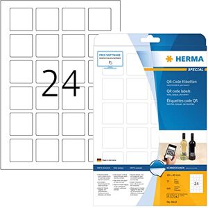 Herma 9642 QR Code etikety neprůhledné čtvercové, 25 listů, 40 x 40 mm, 24 na arch A4, 600 kusů, samolepicí, potisknutelné, matné, prázdný papír QR kód lepicí etikety samolepky, bílé Herma 9642 QR Code etikety neprůhledné čtvercové, 25 listů, 40 x 40 mm, 24 na arch A4, 600 kusů, samolepicí, potisknutelné, matné, prázdný papír QR kód lepicí etikety samolepky, bílé