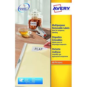 Avery L4744REV-25 etikety odstranitelné 96 x 50,8 mm 250 ks bílé Avery L4744REV-25 etikety odstranitelné 96 x 50,8 mm 250 ks bílé