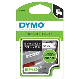 Dymo Originální vysoce výkonná páska na etikety D1 černá na bílé 19 mm x 5,5 m permanentně přilnavá polyesterová páska pro popisovací přístroj LabelManager Dymo Originální vysoce výkonná páska na etikety D1 černá na bílé 19 mm x 5,5 m permanentně přilnavá polyesterová páska pro popisovací přístroj LabelManager