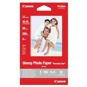Canon GP‑501 fotopapír lesklý 10 x 15 cm – 50 listů (vysoce kvalitní inkoustový fotografický papír, lesklý fotopapír pro tiskárny. Rychleschnoucí, brilantní barvy, ideální pro fotografické Canon GP‑501 fotopapír lesklý 10 x 15 cm – 50 listů (vysoce kvalitní inkoustový fotografický papír, lesklý fotopapír pro tiskárny. Rychleschnoucí, brilantní barvy, ideální pro fotografické