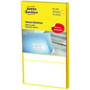 Avery 3345 Adress-Etiketten (Papier matt, 282 Etiketten, 95 x 48 mm) 1 Pack weiß Avery 3345 Adress-Etiketten (Papier matt, 282 Etiketten, 95 x 48 mm) 1 Pack weiß