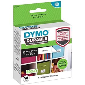 Dymo Originální LabelWriter vysoce výkonné etikety 25 mm x 54 mm bílý plastový štítek role se 160 etiketami pro popisovací přístroj LabelWriter Dymo Originální LabelWriter vysoce výkonné etikety 25 mm x 54 mm bílý plastový štítek role se 160 etiketami pro popisovací přístroj LabelWriter