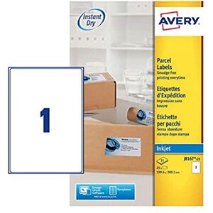 Avery Rychleschnoucí Adresní štítky pro inkoustová tiskárna, bílá Avery Rychleschnoucí Adresní štítky pro inkoustová tiskárna, bílá