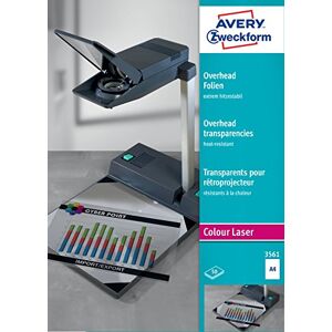Avery 3561 krycí fólie pro barevné laserové tiskárny (50 transparentních fólií, A4, speciální povrchová úprava, stohovatelné, extrémně odolné vůči horku díky zvýšené tloušťce fólie 0,13 mm, Avery 3561 krycí fólie pro barevné laserové tiskárny (50 transparentních fólií, A4, speciální povrchová úprava, stohovatelné, extrémně odolné vůči horku díky zvýšené tloušťce fólie 0,13 mm,