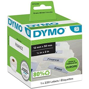 Dymo Originální etikety LabelWriter pro závěsné desky 12 mm x 50 mm role s 220 snadno odstranitelnými etiketami samolepicí pro tiskárny etiket a popisovací zařízení LabelWriter Dymo Originální etikety LabelWriter pro závěsné desky 12 mm x 50 mm role s 220 snadno odstranitelnými etiketami samolepicí pro tiskárny etiket a popisovací zařízení LabelWriter