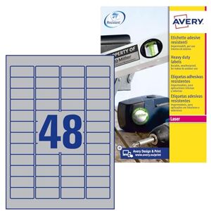 Avery L6009-100 Typový štítek, fóliové etikety (4. 800 nálepek, 45,7 x 21,2 mm na A4, silně samolepicí, odolné, odolné proti povětrnostním vlivům, potištěná lepicí fólie, blanko) 100 listů, Avery L6009-100 Typový štítek, fóliové etikety (4. 800 nálepek, 45,7 x 21,2 mm na A4, silně samolepicí, odolné, odolné proti povětrnostním vlivům, potištěná lepicí fólie, blanko) 100 listů,