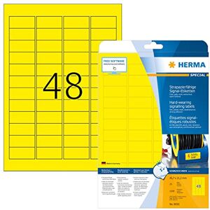 Herma 8030 fóliové etikety odolné proti povětrnostním vlivům, 25 listů, 45,7 x 21,2 mm, 48 pro arch A4, 1200 kusů, samolepicí, potisknutelné, matné, prázdné venkovní signální etikety nálepky z fólie, Herma 8030 fóliové etikety odolné proti povětrnostním vlivům, 25 listů, 45,7 x 21,2 mm, 48 pro arch A4, 1200 kusů, samolepicí, potisknutelné, matné, prázdné venkovní signální etikety nálepky z fólie,