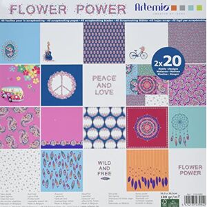 Artemio Flower Power Set 40 Scrapbooking, Papier, Mehrfarbig, 30,5 x 1 x 30,5 cm Artemio Flower Power Set 40 Scrapbooking, Papier, Mehrfarbig, 30,5 x 1 x 30,5 cm