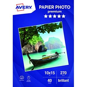 Avery C2453-40 40 Fotopapier A6 270 g/m², für Tintenstrahldrucker, glänzend Weiß Avery C2453-40 40 Fotopapier A6 270 g/m², für Tintenstrahldrucker, glänzend Weiß