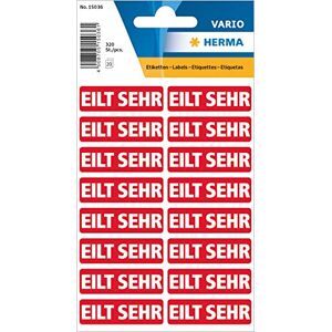 Herma 15036 Eilt nálepky, 320 kusů, 12 x 40 mm, samolepicí, malé, spěchá s velmi výstražným upozorněním etikety pro expresní zásilky a dopisy, papír informační štítky přepravní nálepka, červená Herma 15036 Eilt nálepky, 320 kusů, 12 x 40 mm, samolepicí, malé, spěchá s velmi výstražným upozorněním etikety pro expresní zásilky a dopisy, papír informační štítky přepravní nálepka, červená