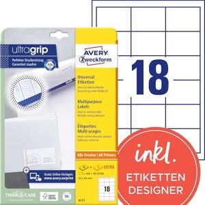 Avery univerzální etikety formát 64 x 45 mm Avery univerzální etikety formát 64 x 45 mm