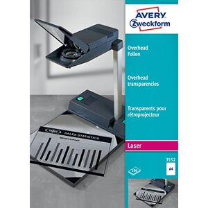 Avery 3552 Overhead fólie pro S/W laserové tiskárny a kopírky (100 transparentních fólií, A4, speciální povrchová úprava, stohovatelné, tloušťka fólie 0,10 mm, bez rozpouštědel) Avery 3552 Overhead fólie pro S/W laserové tiskárny a kopírky (100 transparentních fólií, A4, speciální povrchová úprava, stohovatelné, tloušťka fólie 0,10 mm, bez rozpouštědel)