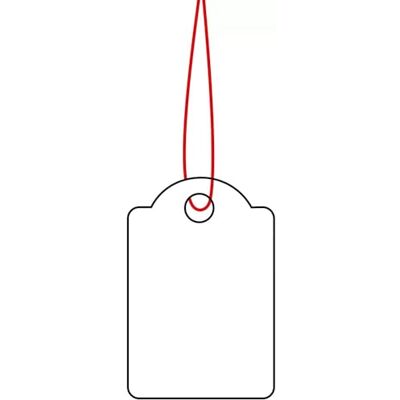 HERMA 6902 závěsné etikety s červenou nití, 1000 kusů, 15 x 24 mm, délka vlákna cca 8 cm, malý karton cenovky označovací štítky přívěsek k popisování, bílé HERMA 6902 závěsné etikety s červenou nití, 1000 kusů, 15 x 24 mm, délka vlákna cca 8 cm, malý karton cenovky označovací štítky přívěsek k popisování, bílé