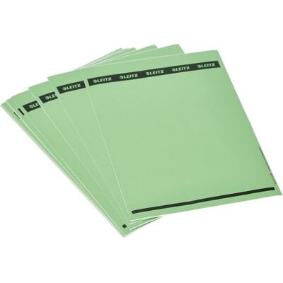 Leitz Štítky na zadní straně s popisem na PC, samolepicí pro standardní a tvrdé lepenkové pořadače, 125 kusů, dlouhý a úzký formát, 39 x 285 mm, papír, zelený, 16880055 Leitz Štítky na zadní straně s popisem na PC, samolepicí pro standardní a tvrdé lepenkové pořadače, 125 kusů, dlouhý a úzký formát, 39 x 285 mm, papír, zelený, 16880055
