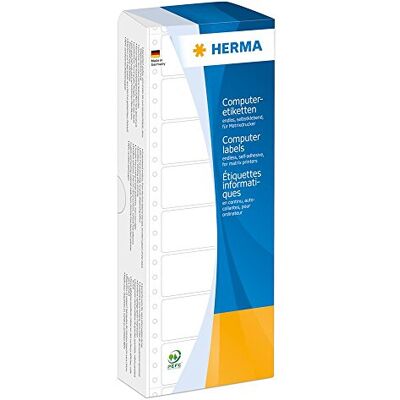 HERMA 8166 počítačové etikety nekonečné, 111,76 x 48,4 mm, 1 pruh, 2000 kusů, samolepicí, nekonečné etikety nálepky s vodicím otvorem, matný, prázdný papír počítačové etikety, bílé HERMA 8166 počítačové etikety nekonečné, 111,76 x 48,4 mm, 1 pruh, 2000 kusů, samolepicí, nekonečné etikety nálepky s vodicím otvorem, matný, prázdný papír počítačové etikety, bílé