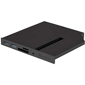 Silverstone SST-FPS01 12.7mm Tray Loading Slim ODD Adapter mit 2x USB 3.0, Card Reader und M.2 SATA SSD Slot, schwarz Silverstone SST-FPS01 12.7mm Tray Loading Slim ODD Adapter mit 2x USB 3.0, Card Reader und M.2 SATA SSD Slot, schwarz