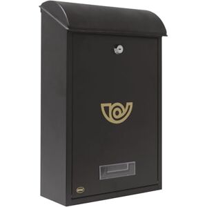 Amig Ocelová vnější poštovní schránka odolná proti povětrnostním vlivům, DIN-A4, vč. montážního materiálu elegantní design, okénko, bezpečnostní zámek černá, 40 x 25 x 10 cm, legovaná ocel Amig Ocelová vnější poštovní schránka odolná proti povětrnostním vlivům, DIN-A4, vč. montážního materiálu elegantní design, okénko, bezpečnostní zámek černá, 40 x 25 x 10 cm, legovaná ocel