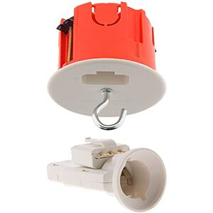 Zenitech DCL Center Point Kit pro sádrokartonové stěny Ø 65 mm se zástrčkou, objímkou E27 a háčky snadná instalace pro svítidla na dutých stěnách červená kompletní sada Zenitech DCL Center Point Kit pro sádrokartonové stěny Ø 65 mm se zástrčkou, objímkou E27 a háčky snadná instalace pro svítidla na dutých stěnách červená kompletní sada