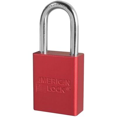 Master Lock A1106RED Aluminum Red Safety Padlock with 1/4" x 1-1/2" Shackle (Pack of 6) Master Lock A1106RED Aluminum Red Safety Padlock with 1/4" x 1-1/2" Shackle (Pack of 6)
