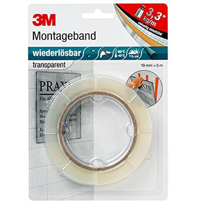 3M 486248 / 8899195 Oboustranná lepicí Power montážní páska 19 mm x 5 m., průhledné 3M 486248 / 8899195 Oboustranná lepicí Power montážní páska 19 mm x 5 m., průhledné