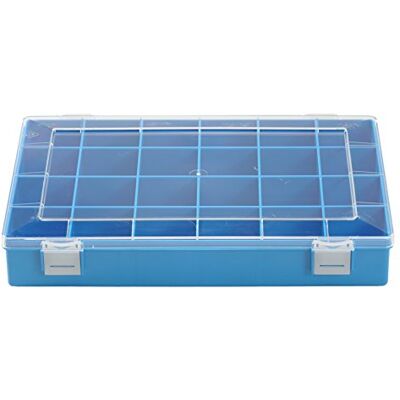 hünersdorff Krabička na sortiment: stabilní třídicí box (PS-Classic) s pevným rozdělením (24 přihrádek), rozměry třídicího boxu: 225 x Š 335 x V 55 mm, Made in Germany hünersdorff Krabička na sortiment: stabilní třídicí box (PS-Classic) s pevným rozdělením (24 přihrádek), rozměry třídicího boxu: 225 x Š 335 x V 55 mm, Made in Germany