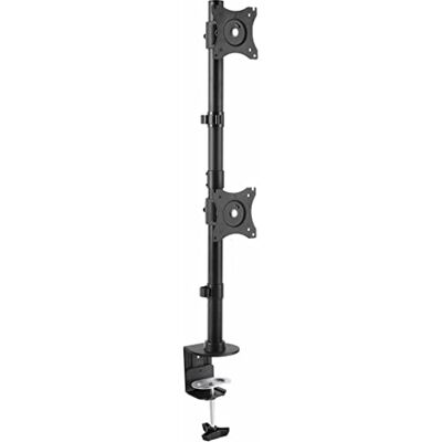 StarTech Vertikální rameno pro duální monitor 13-27 palců, 10 kg, černé Nastavitelná, stolní svorka, montáž na stolní otvor, VESA, skládaná, sklopná, otočná, otočná StarTech Vertikální rameno pro duální monitor 13-27 palců, 10 kg, černé Nastavitelná, stolní svorka, montáž na stolní otvor, VESA, skládaná, sklopná, otočná, otočná