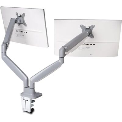 Kensington SmartFit Rameno monitoru na 2 monitory, s One-Touch designem a plynovou pružinou pro optimální nastavení výšky, flexibilní držák monitoru na obrazovky do 32 palců, VESA 75/100, šedá, Kensington SmartFit Rameno monitoru na 2 monitory, s One-Touch designem a plynovou pružinou pro optimální nastavení výšky, flexibilní držák monitoru na obrazovky do 32 palců, VESA 75/100, šedá,