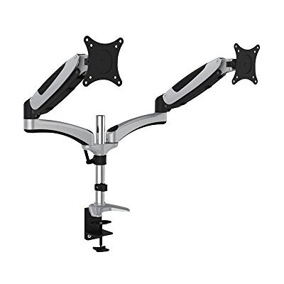 Digitus Držák monitoru – svorka & plynová pružina – 2 monitory – do 27 palců – až 2 × 8 kg – VESA 75 & 100 – stříbrný Digitus Držák monitoru – svorka & plynová pružina – 2 monitory – do 27 palců – až 2 × 8 kg – VESA 75 & 100 – stříbrný