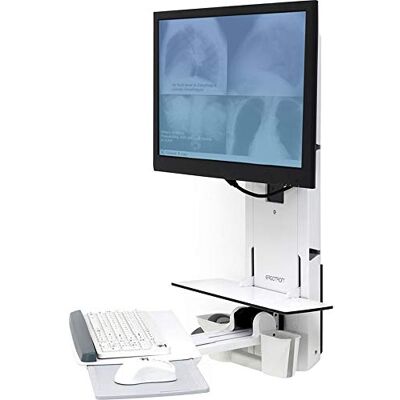 Ergotron StyleView Vertikální výtah pro pokoj pacienta Nástěnný držák pro LCD displej/klávesnici/myš / skener čárových kódů bílý velikost obrazovky: 61 cm (24") Arbeitsstation für Monitor, Tastatur, Maus & Scanner, insgesamt 3,6-15,0kg, 45,7cm Höhenvers Ergotron StyleView Vertikální výtah pro pokoj pacienta Nástěnný držák pro LCD displej/klávesnici/myš / skener čárových kódů bílý velikost obrazovky: 61 cm (24") Arbeitsstation für Monitor, Tastatur, Maus & Scanner, insgesamt 3,6-15,0kg, 45,7cm Höhenvers