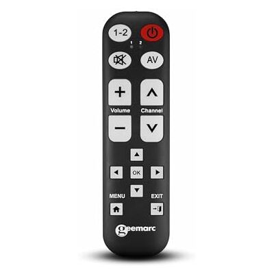 Geemarc TV15 snadno ovladatelné univerzální dálkové ovládání s 14 velkými programovatelnými tlačítky pro seniory funguje jako infračervené dálkové ovládání Geemarc TV15 snadno ovladatelné univerzální dálkové ovládání s 14 velkými programovatelnými tlačítky pro seniory funguje jako infračervené dálkové ovládání