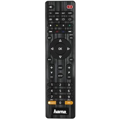 Hama Univerzální dálkové ovládání 4 v 1 Smart TV (ovládání až 4 zařízení, všechny běžné značky, přijímače, sada Top Box, DVD, zesilovač, náhradní dálkové ovládání, rychle programovatelné) černé Hama Univerzální dálkové ovládání 4 v 1 Smart TV (ovládání až 4 zařízení, všechny běžné značky, přijímače, sada Top Box, DVD, zesilovač, náhradní dálkové ovládání, rychle programovatelné) černé