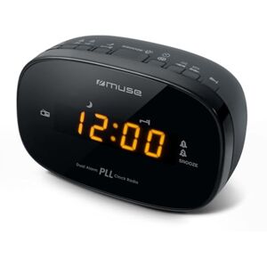 MUSE M-150-CR radiobudík UKW PLL rádio s 20 paměťovými místy Dva alarmy, funkce opakovaného buzení a stmívatelný LED displej v jantaru MUSE M-150-CR radiobudík UKW PLL rádio s 20 paměťovými místy Dva alarmy, funkce opakovaného buzení a stmívatelný LED displej v jantaru