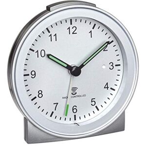 TFA Dostmann Analogový rádiový budík, plast, stříbrný, (D) 81 x (Š) 31 x (V) 84 mm, 60. 1517. 54 TFA Dostmann Analogový rádiový budík, plast, stříbrný, (D) 81 x (Š) 31 x (V) 84 mm, 60. 1517. 54