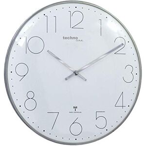 techno line Technoline, Moderní, filigránské rádiové nástěnné hodiny s klenutým skleněným krytem a velmi přehledným ciferníkem, Ø 35 cm, chromový vzhled, 35 x 2,5 x 35 cm techno line Technoline, Moderní, filigránské rádiové nástěnné hodiny s klenutým skleněným krytem a velmi přehledným ciferníkem, Ø 35 cm, chromový vzhled, 35 x 2,5 x 35 cm