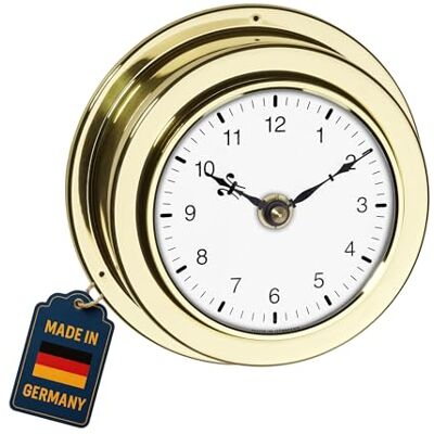 TFA Dostmann Maritim analogové nástěnné hodiny, 98. 1021, z mosazi, námořní design, D 140 x Š 56 x V 140 mm TFA Dostmann Maritim analogové nástěnné hodiny, 98. 1021, z mosazi, námořní design, D 140 x Š 56 x V 140 mm