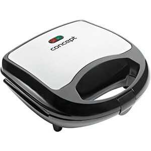 Concept Domácí spotřebiče sv3031 sendvičový toustovač se čtvercovými deskami, 700 W, ušlechtilá ocel / černý Concept Domácí spotřebiče sv3031 sendvičový toustovač se čtvercovými deskami, 700 W, ušlechtilá ocel / černý