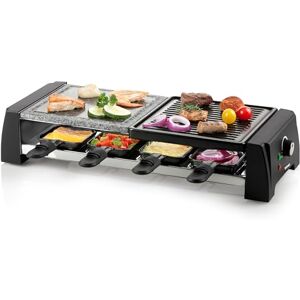 DOMO DO9190G kamenný gril / gril na raclette včetně pánviček na raclette a dřevěné špachtle 8 P 1200 W DOMO DO9190G kamenný gril / gril na raclette včetně pánviček na raclette a dřevěné špachtle 8 P 1200 W